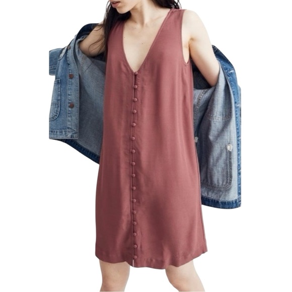 Madewell Dresses & Skirts - NWT Madewell sleeveless button down loose fit casual mini dress size M